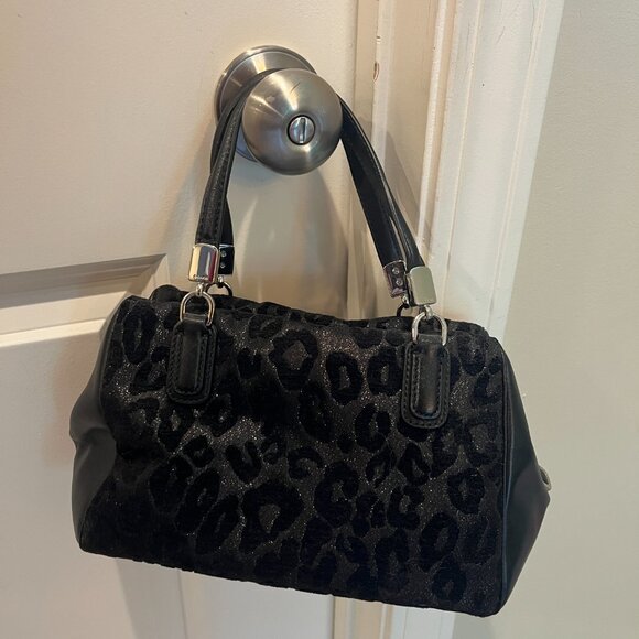 Coach Madison Chenille Ocelot Small Madeleine East Handbag - Picture 2 of 3